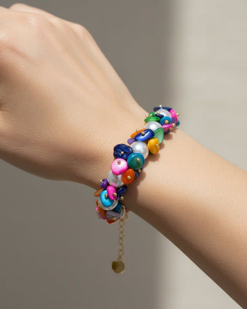 Bracelet élégant multicolore – Style chic estival pour soirées
