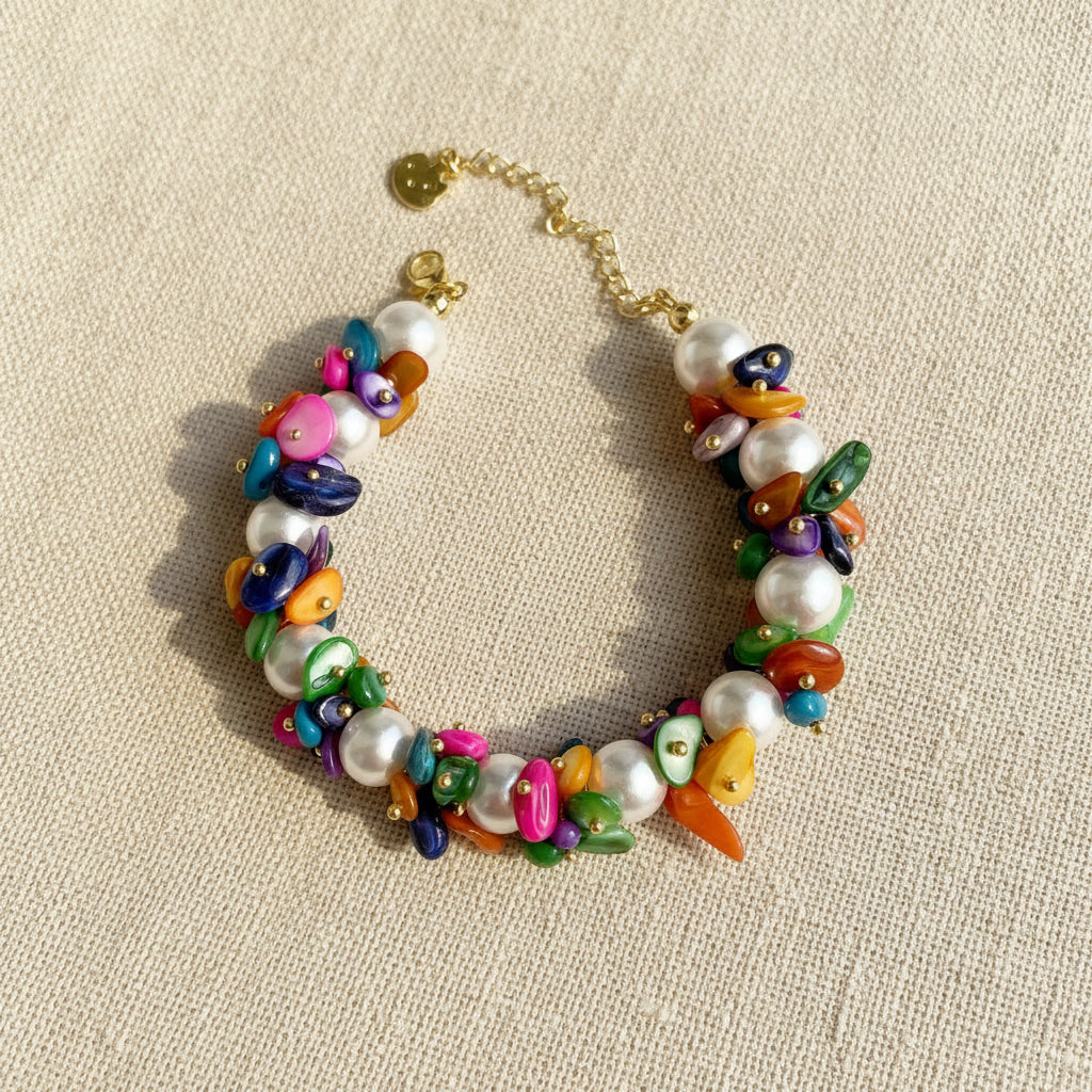 Bracelet élégant multicolore – Style chic estival pour soirées