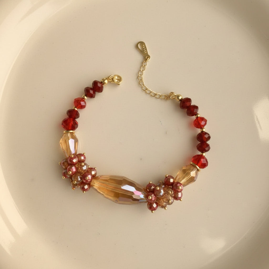 Bracelet en Cristal Rouge – Élégance et Éclat Intemporel
