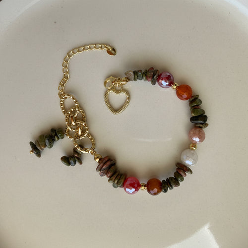 Bracelet en pierre verte - Élégence naturelle