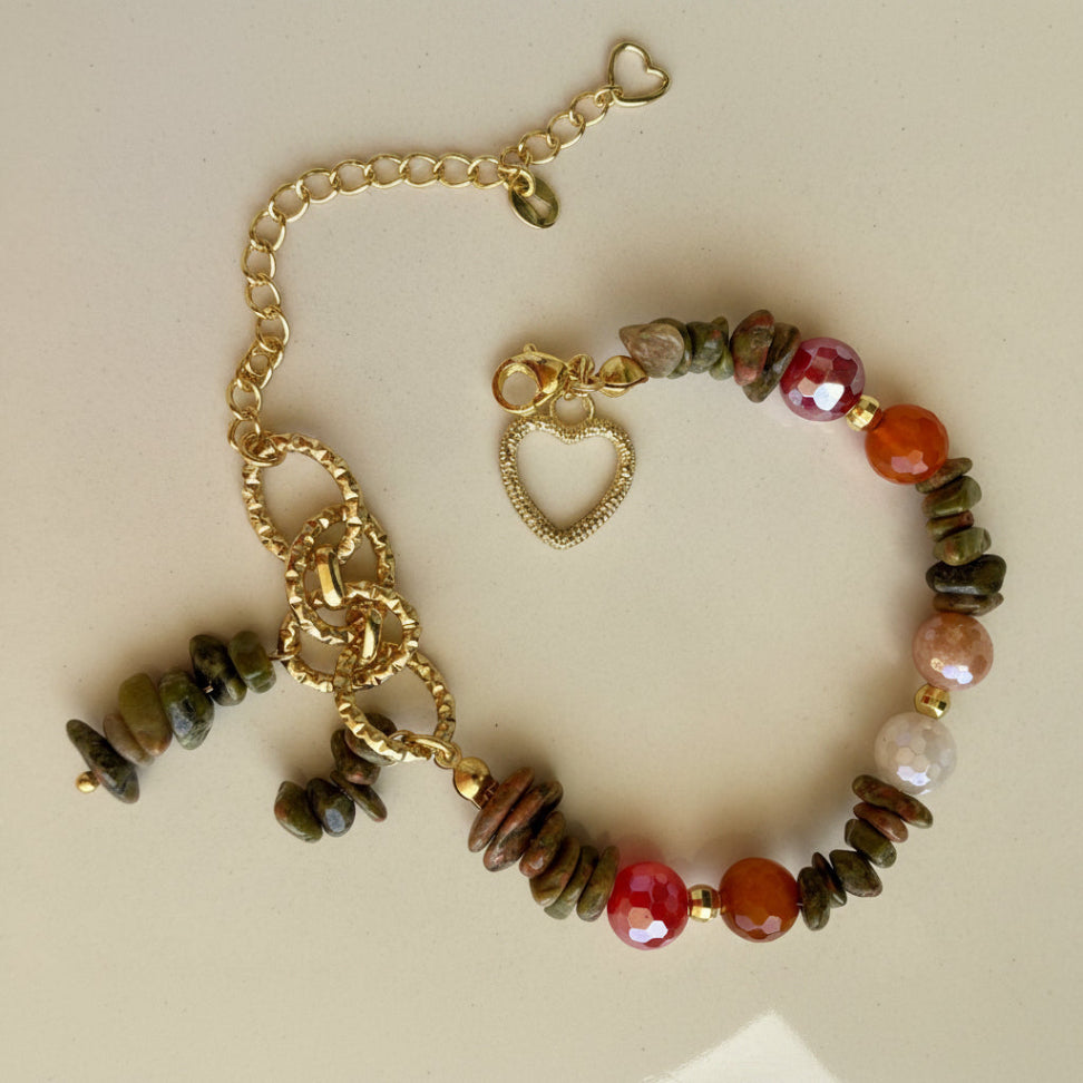 Bracelet en pierre verte - Élégence naturelle