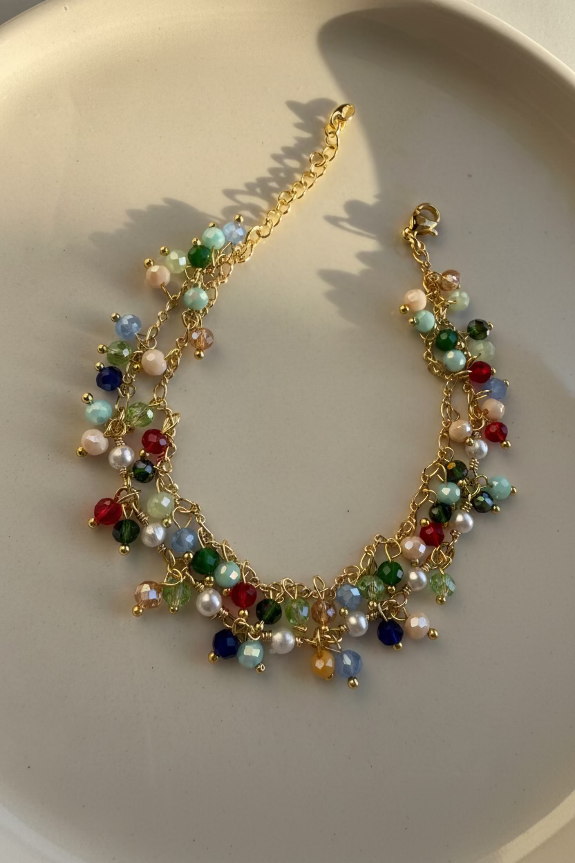 Bracelet multicolore élégant - accessoire tendance et coloré