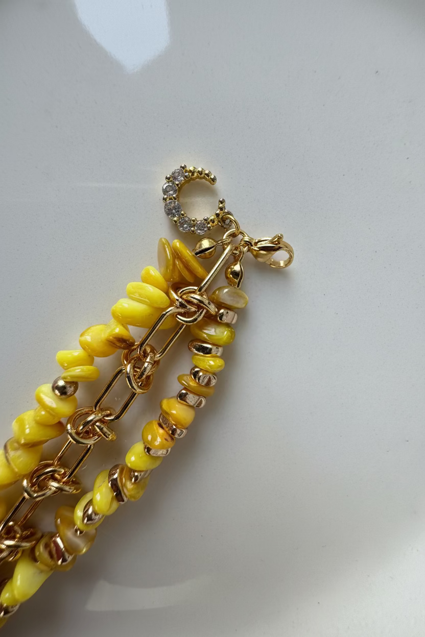 Bracelet jaune - élégance et style tendance