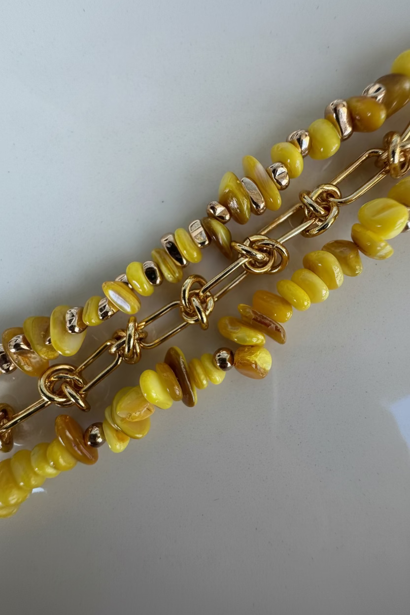 Bracelet jaune - élégance et style tendance